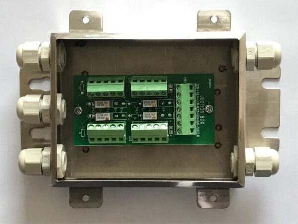 4 channel summing stainless steel junction box for floor scales