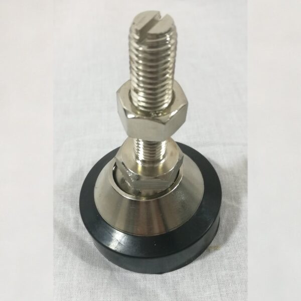 M12 swivel foot with rubber base - Metric